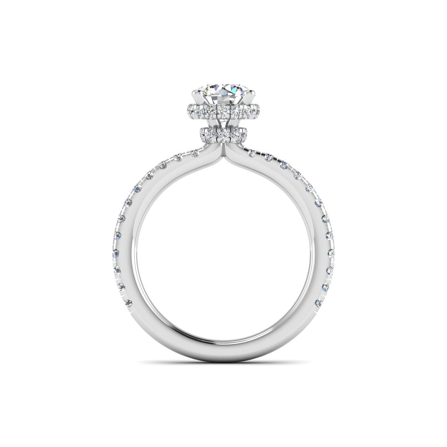 Amanda Double Hidden Halo Engagement Ring